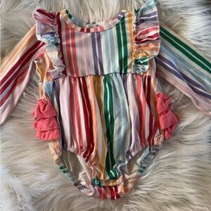Colorful Striped Kids One Piece